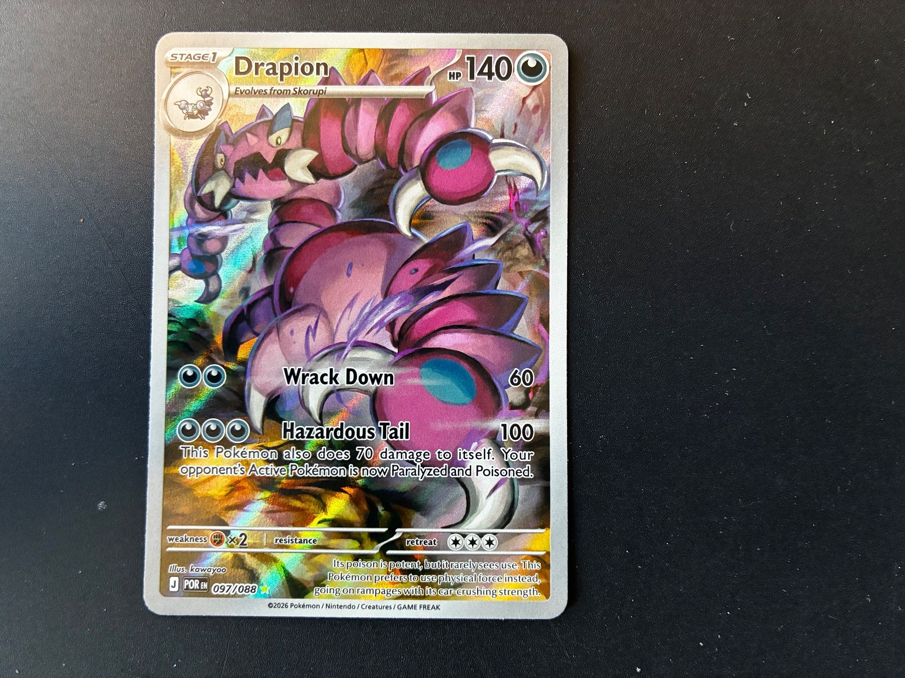 Pokémon Carte collezionabili: Drapion 097/088 - Perfect Order - en – Nuovo (secondo la descrizione) da Hütten venduto da yve_tf69