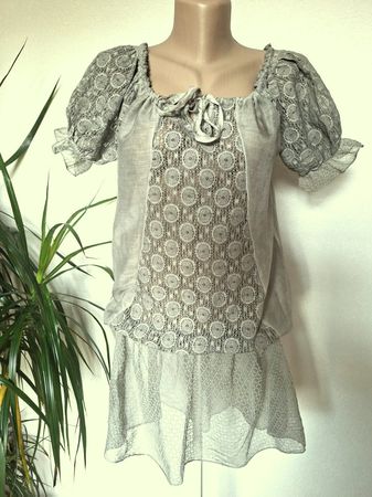 Haut Romantique IMPERIAL–Dentelle & Voile–Made in Italy-Gr.S