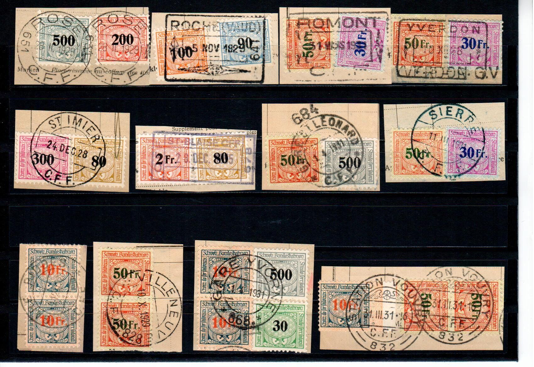 Alle Briefmarken: Eisenbahn - Dienstmarken – Gebraucht aus Wolhusen von Curver9