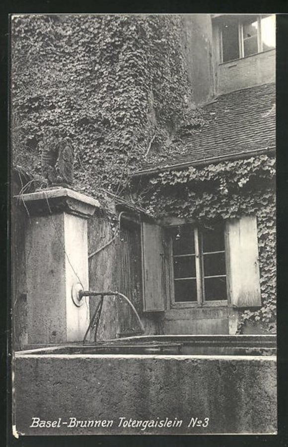 Cartoline postali: Basel, Brunnen Totengaislein no. 3 – Usato da Frauenfeld venduto da POML