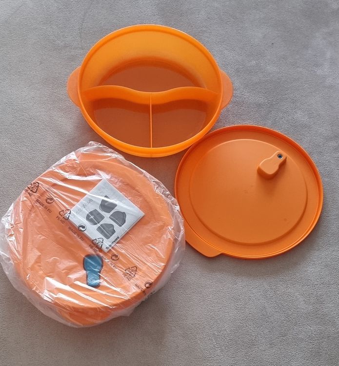 Tupperware 2 Boîtes rondes 3 compartiments orange neuves | Kaufen auf ...