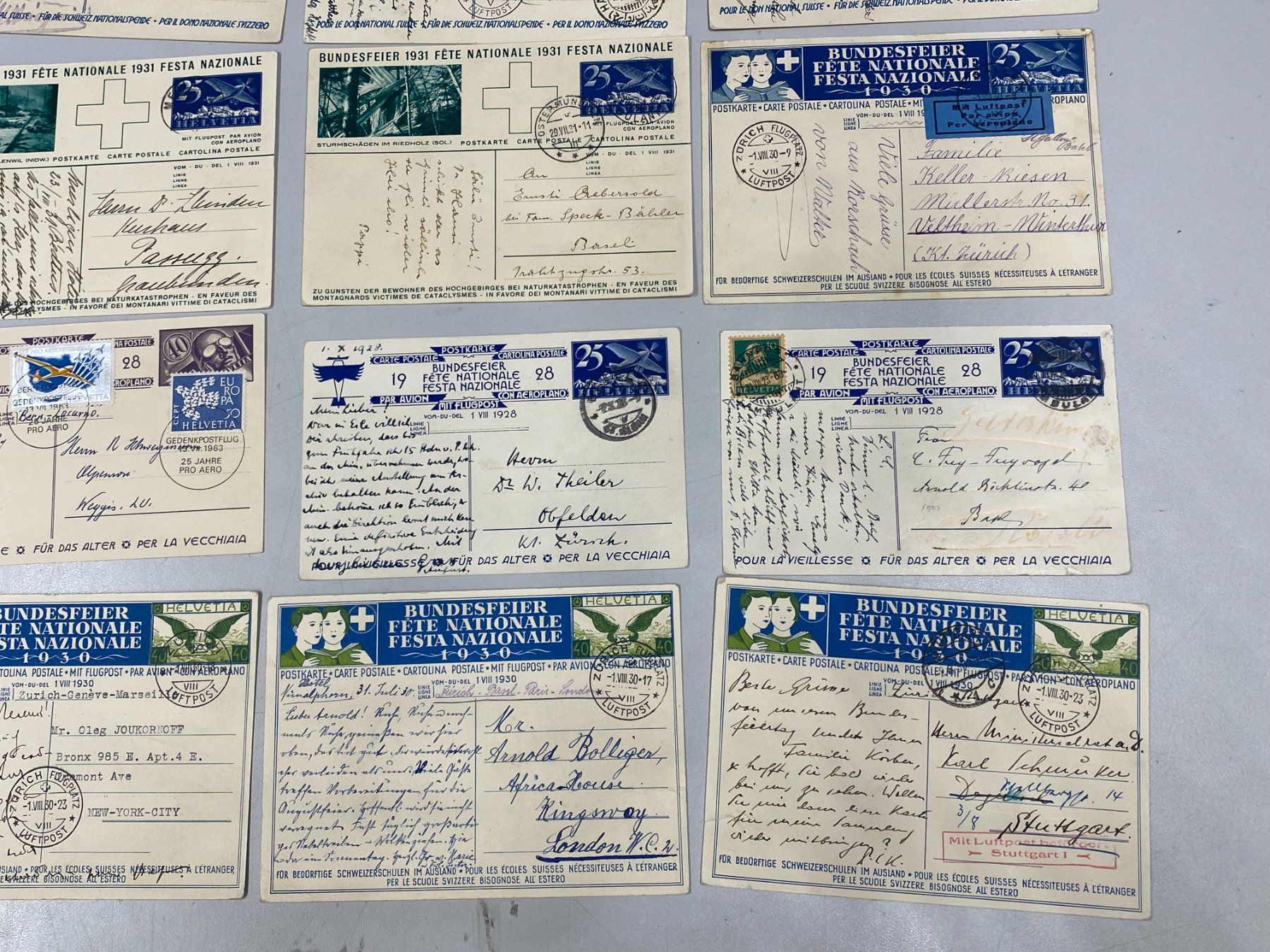 Alle Briefmarken: LOT Flugpost Bundesfeier-Karten /i468 – Gebraucht aus Bern von JMsoehne1987 3
