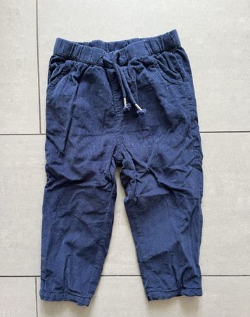 Blaue Chenille-Hose, Gr. 98