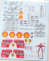 Decalsatz Ferrari F1 Marlboro Schumacher / Massa