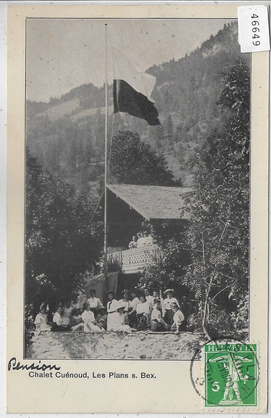 Cartoline postali: Chalet Cuenoud, Les Plans s. Bex - animee – Usato da Ettingen venduto da Kartenplanet