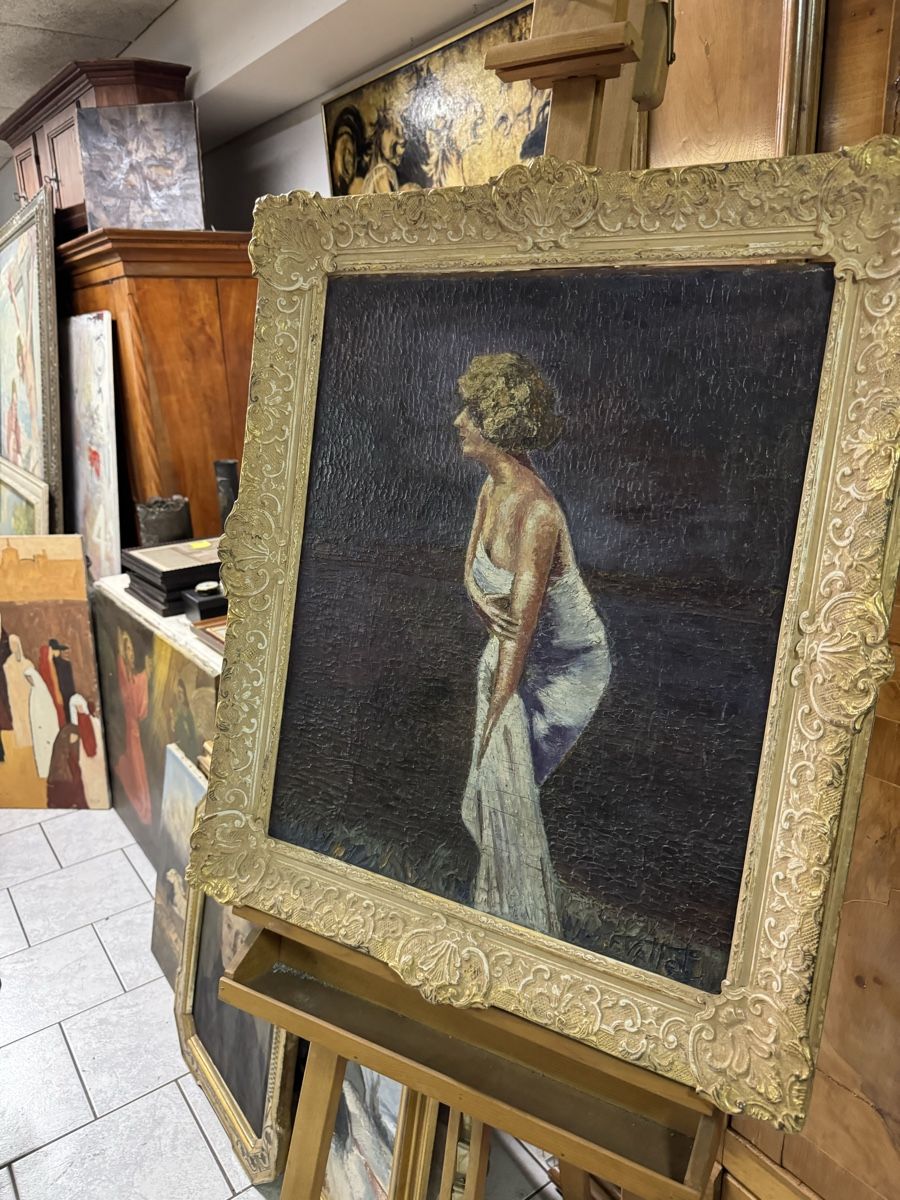 Dipinti: F. Vallet Öl auf Karton 50 x 60 cm – Usato da Frasnacht venduto da Kulturpalast