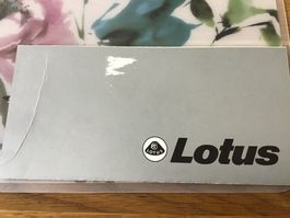 Lotus Programm Faltprospekt in französischer Sprache