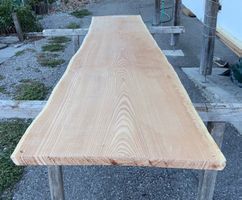 Lärche 229 x 56 x 3 cm Klotzbrett Brett Baumstamm sägeroh