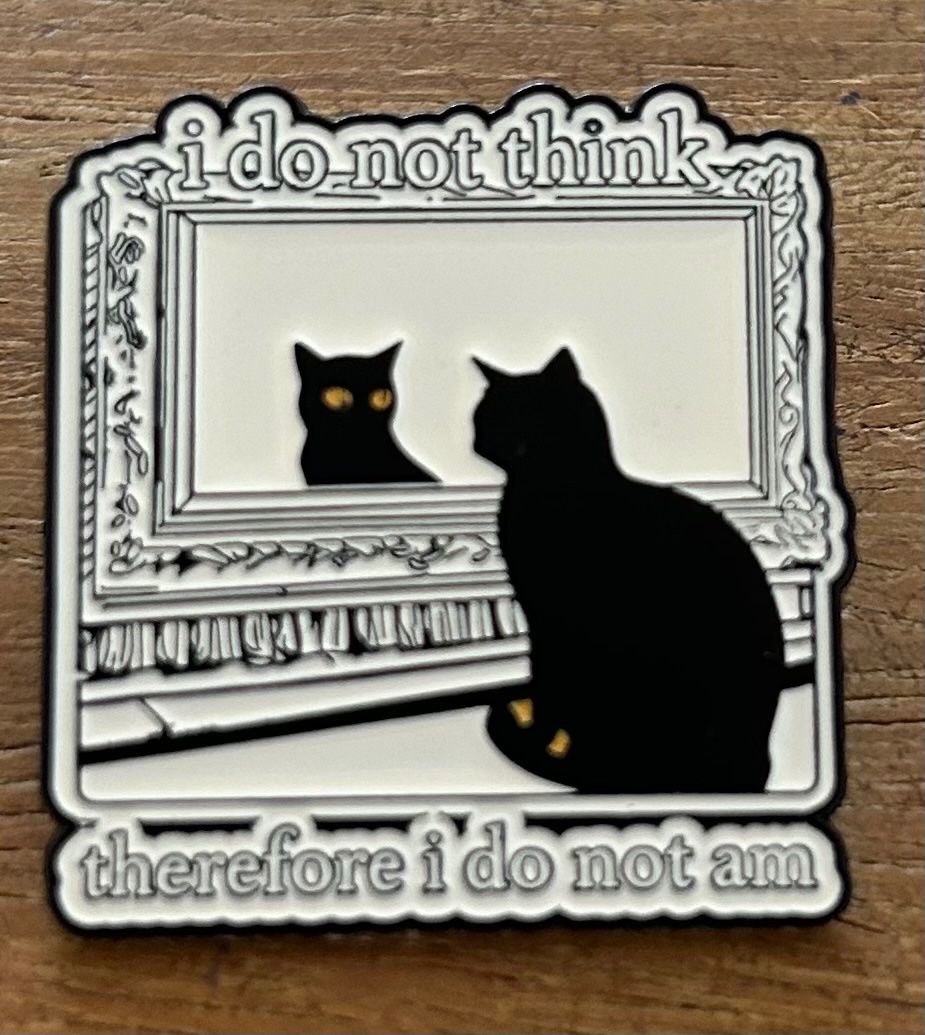 Placchette & Badge: Lustiger Pin  Katze Spiegel – Nuovo e nell'imballaggio originale da Geneve venduto da vane267