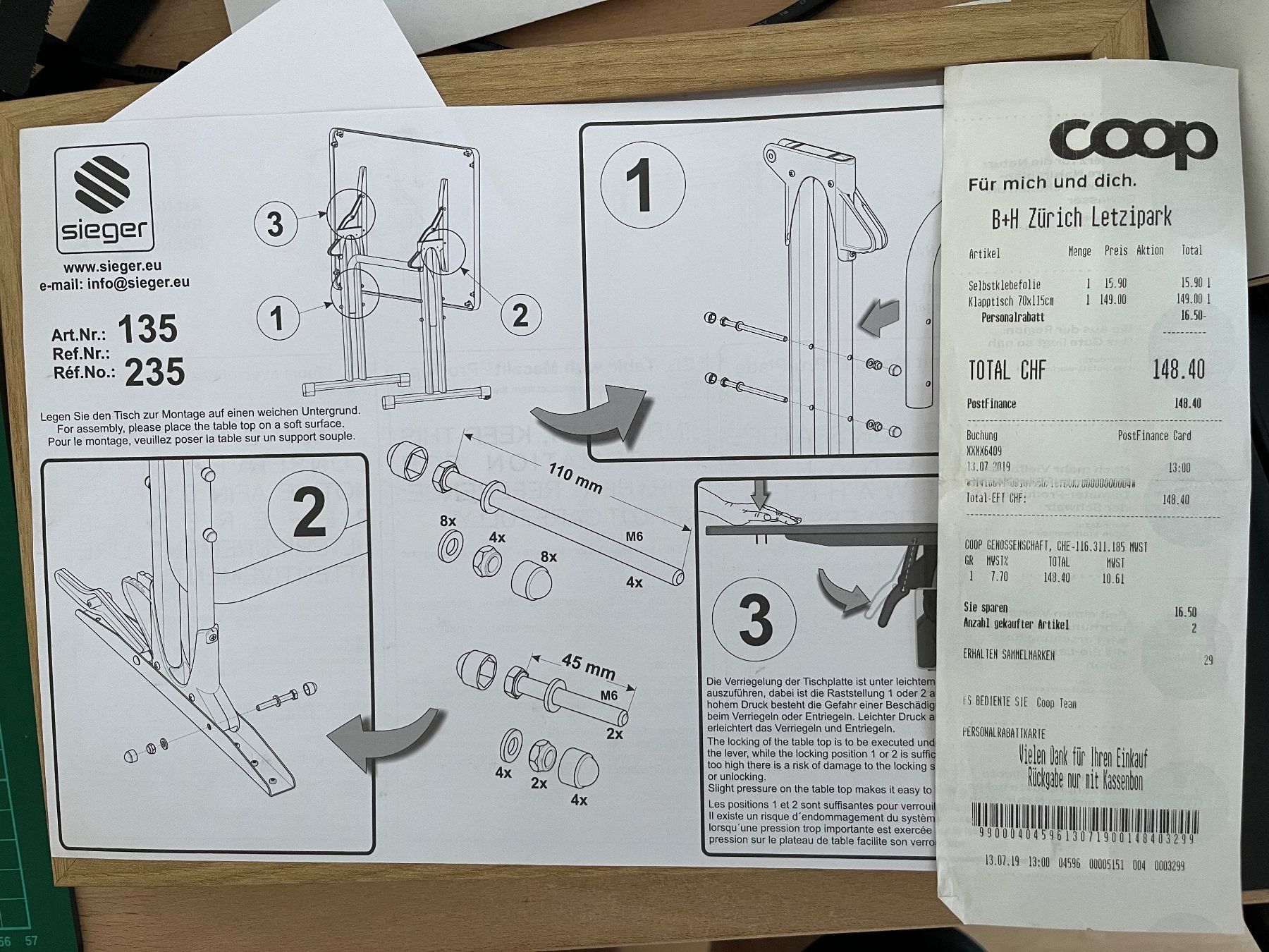 Tische: Garten-/Balkontisch (klappbar) – Gebraucht aus Wetzikon ZH von bit_c69m 5