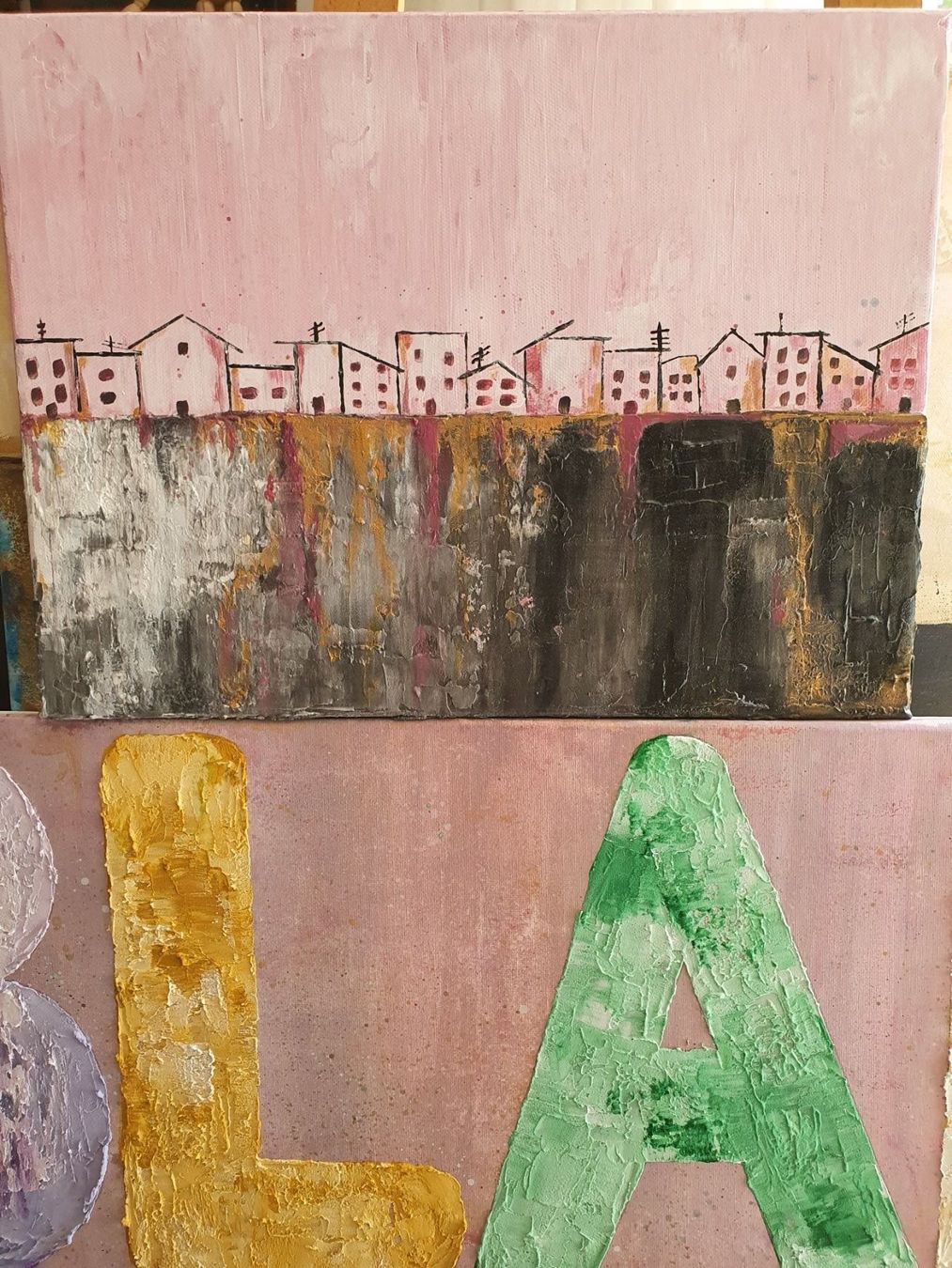 Dipinti: Abstract City "SUPER SALE" – Nuovo (secondo la descrizione) da Klingnau venduto da Soldekorarte 3
