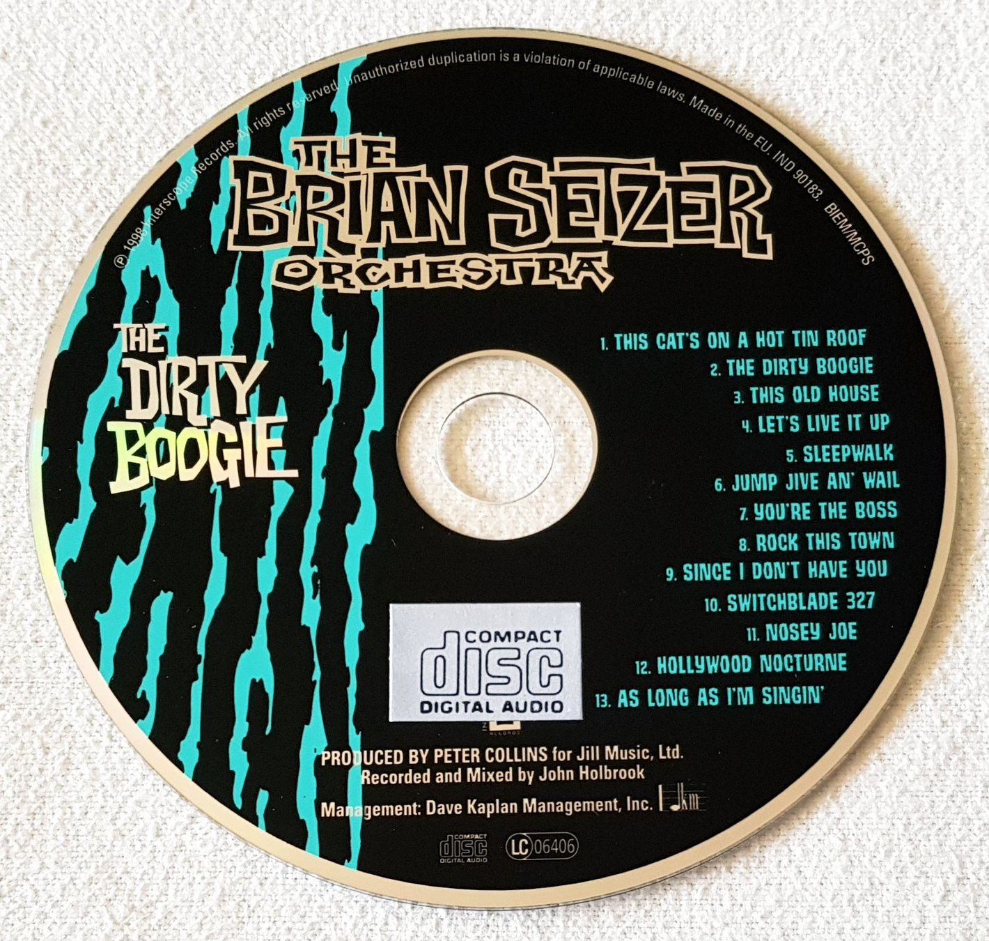 CD: The Brian Setzer Orchestra - The Dirty Boogie - CD - 1998 – Usato da Uster venduto da Zardodel 2