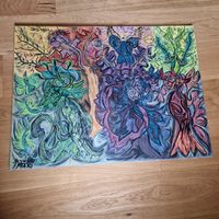 Original handgemaltes Acrylbild auf Leinwand,60/80