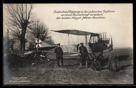 Foto-AK Sanke: Deutsches Flugzeug in der