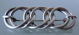 Silber 925 Brosche 52 x 18 mm, made in Switzerland