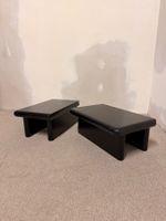 2er Set schwarze module Couchtische im Stil Rodolfo Bonetto