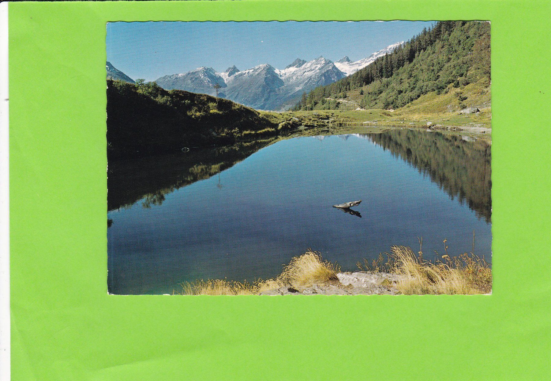 Cartoline postali: Lötschental, Schwarzsee mit Rothörner – Usato da St. Peterzell venduto da neckertal