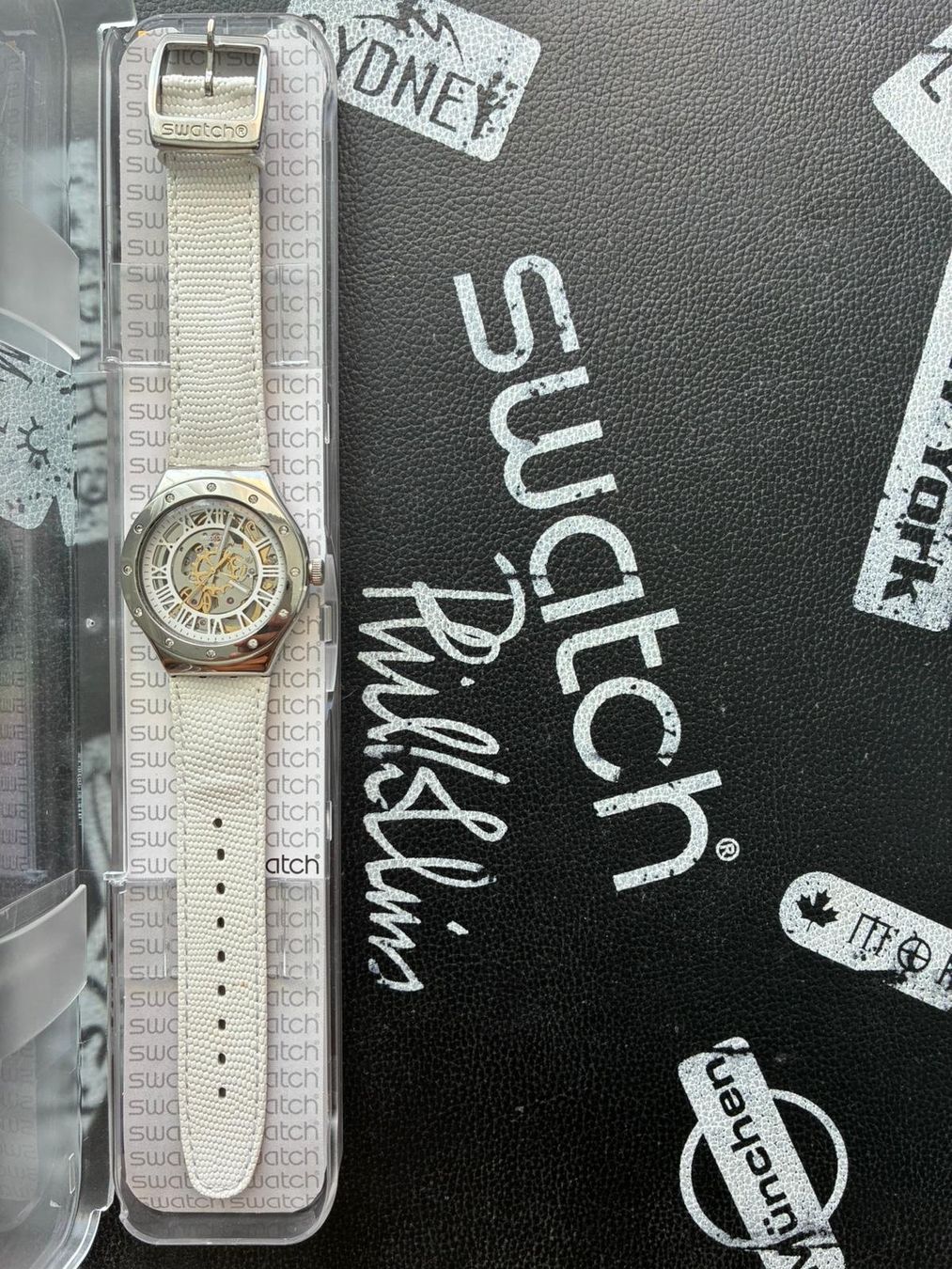 Swatch Orologi: Swatch Uhr Irony Automatic Rosetta Bianca YAS109 – Nuovo (secondo la descrizione) da Orpund venduto da Dracaris77