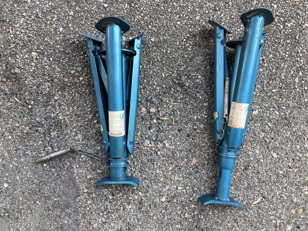 4 Cavalletti Sostegno Per Roulotte - Regolabili 28-43 Cm, Portata 1000 Kg, Alluminio - Foto 2
