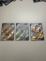 Lot de 3 cartes Pokémon V Shyny, état d'usage,