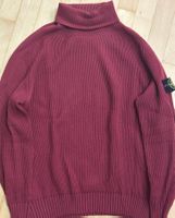 Stone Island Rollkragenpullover / Bordeaux Rot / Grösse XXL