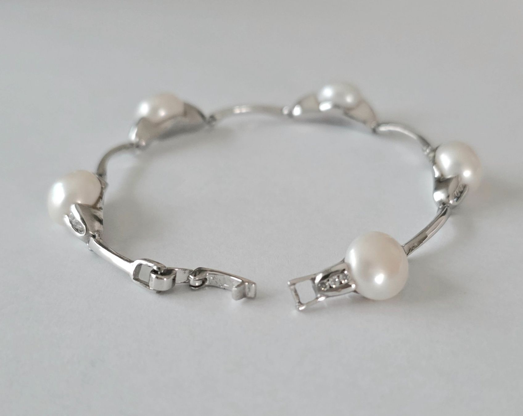 Bracelets: Exquisites Design-Echte Perlenarmkette mit Silber 925 - Neu – Neuf avec emballage d'origine à Uetikon am See par Coralreef 3