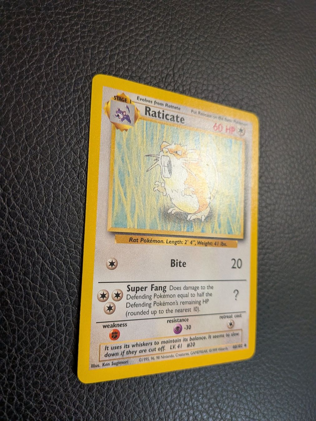 Pokémon Carte collezionabili: Base Set Raticate 40/102 Ab 1 – Usato da Paradiso venduto da Pkmn10 2