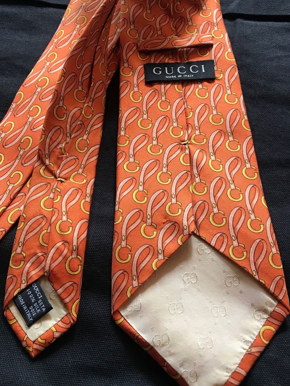 Gucci Cravatte: Cravate GUCCI, 100% soie, orange – Nuovo (secondo la descrizione) da Morges venduto da sandy069 4