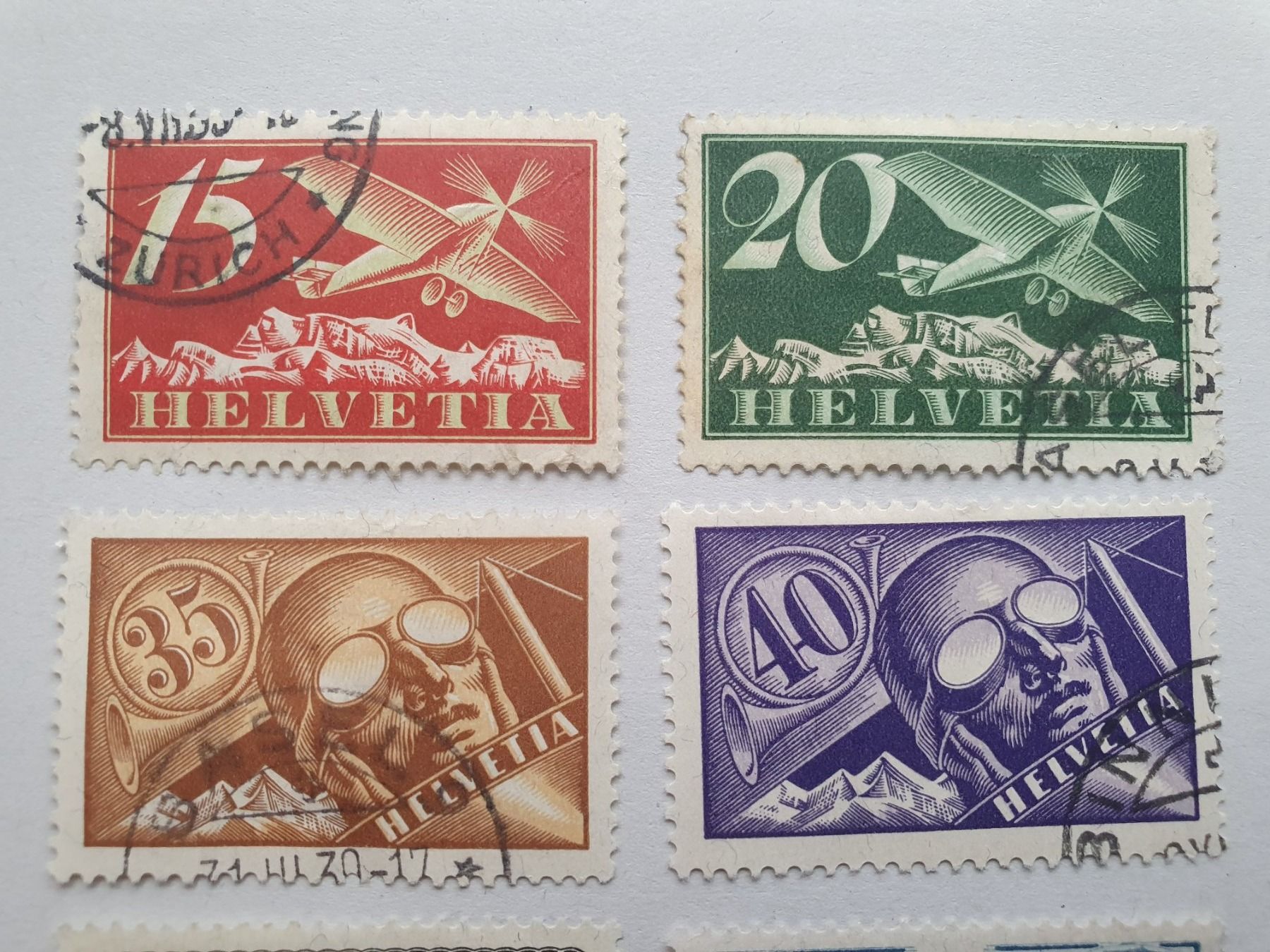Alle Briefmarken: F3-F13 Flugpost Kat. 710.- – Gebraucht aus Balgach von SIMEON27 4