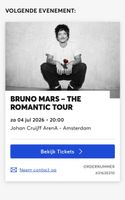 Bruno Mars Tickets Amsterdam