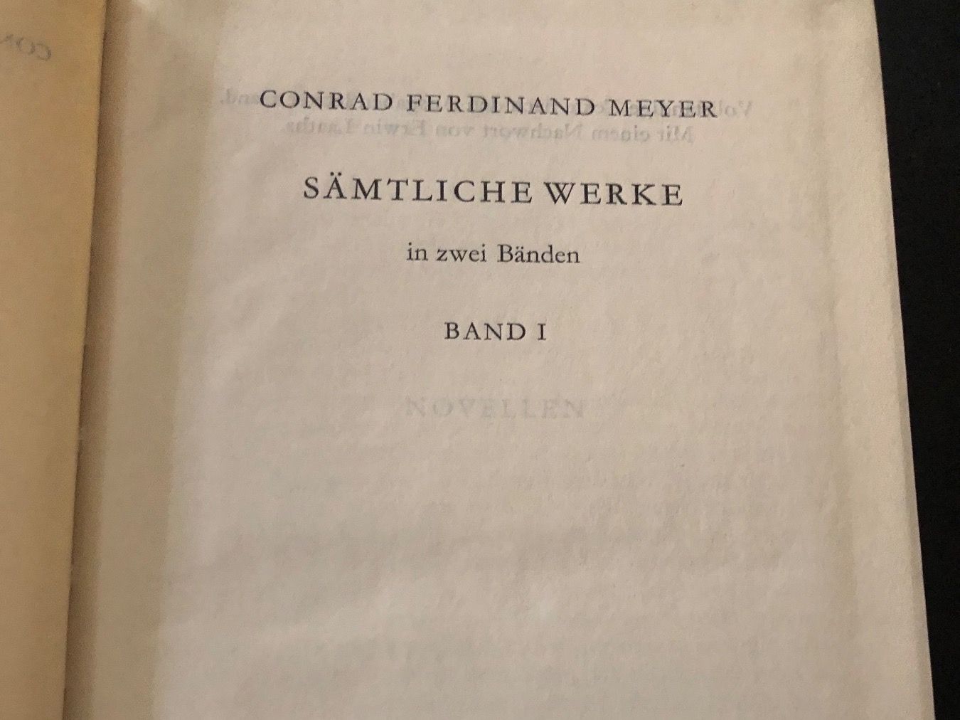Libri: Sämtliche Werke von C.F. Meyer in 2 Bänden – Usato da Winterthur venduto da mailer57 2