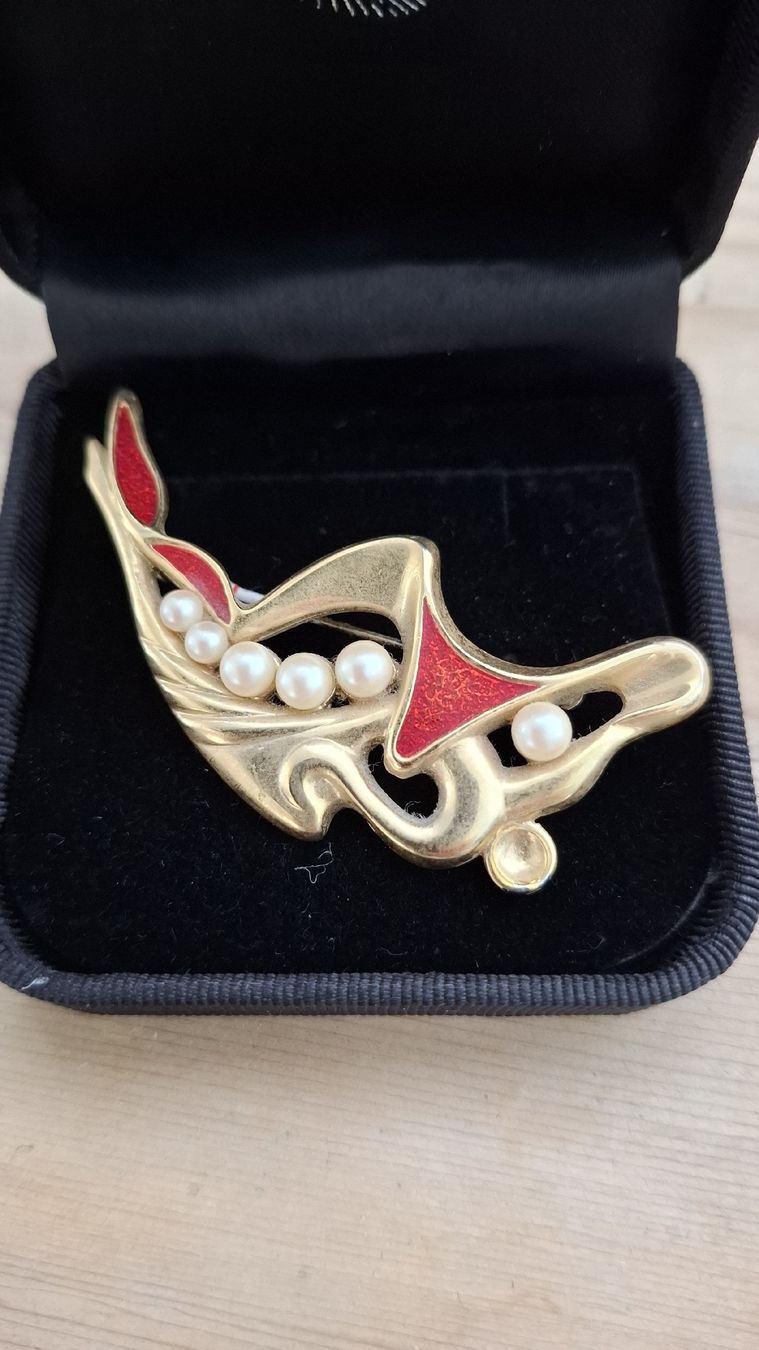 Spille & Fermagli: Brosche mit Perlen Jugendstil, Design – Usato da Buochs venduto da regenbogen7365 1
