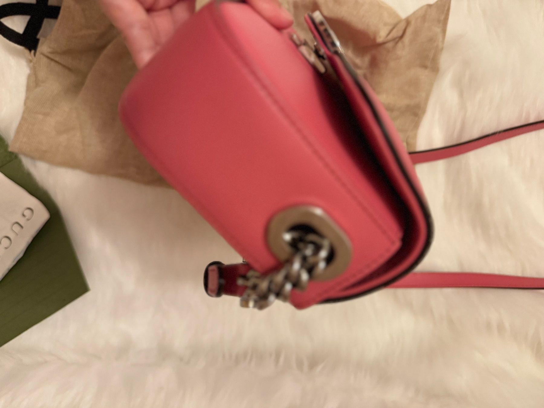 Gucci Sacs femmes: Gucci  Umhängetasche - Rosa Leder Neu – Neuf avec emballage d'origine à Grossdietwil par RSW032 8