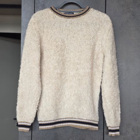 🐸 TOMMY HILFIGER KUSCHELPULLOVER S PULLOVER TEDDY OFFWHITE