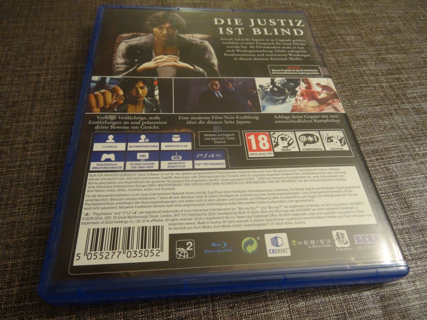 Sony Jeux: PS4 Spiel JUDGMENT – D'occasion à Olten par Disc-Ausverkauf 2