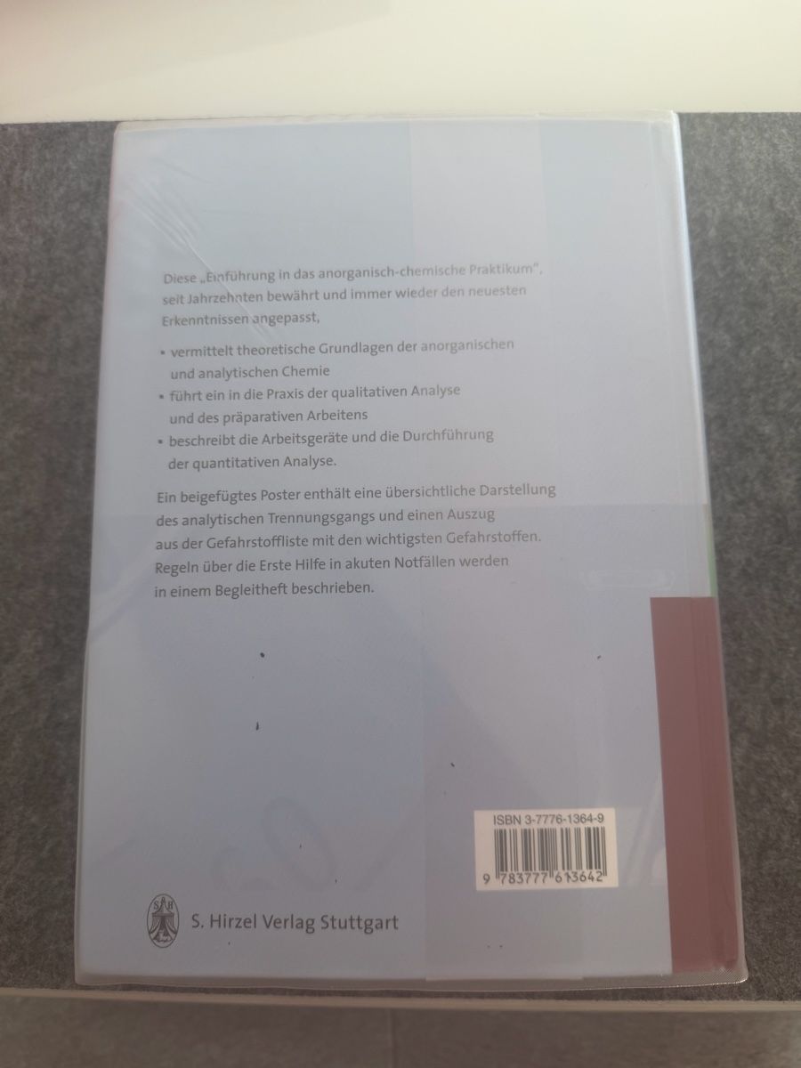 Libri: Einführung in das anorganisch-chemische Praktikum – Usato da Oftringen venduto da roy_j87t 1