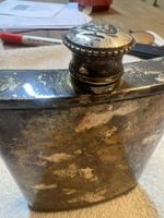 Versilberter britischer Lancelott Flachmann (K1)