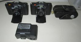 Minox 35 GT und 35 GL, Kompaktkameras,  mit Blitz, Rarität