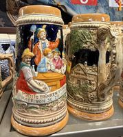 Bierkrug Keramik mit 3D Motiv und Spruch 1 Liter