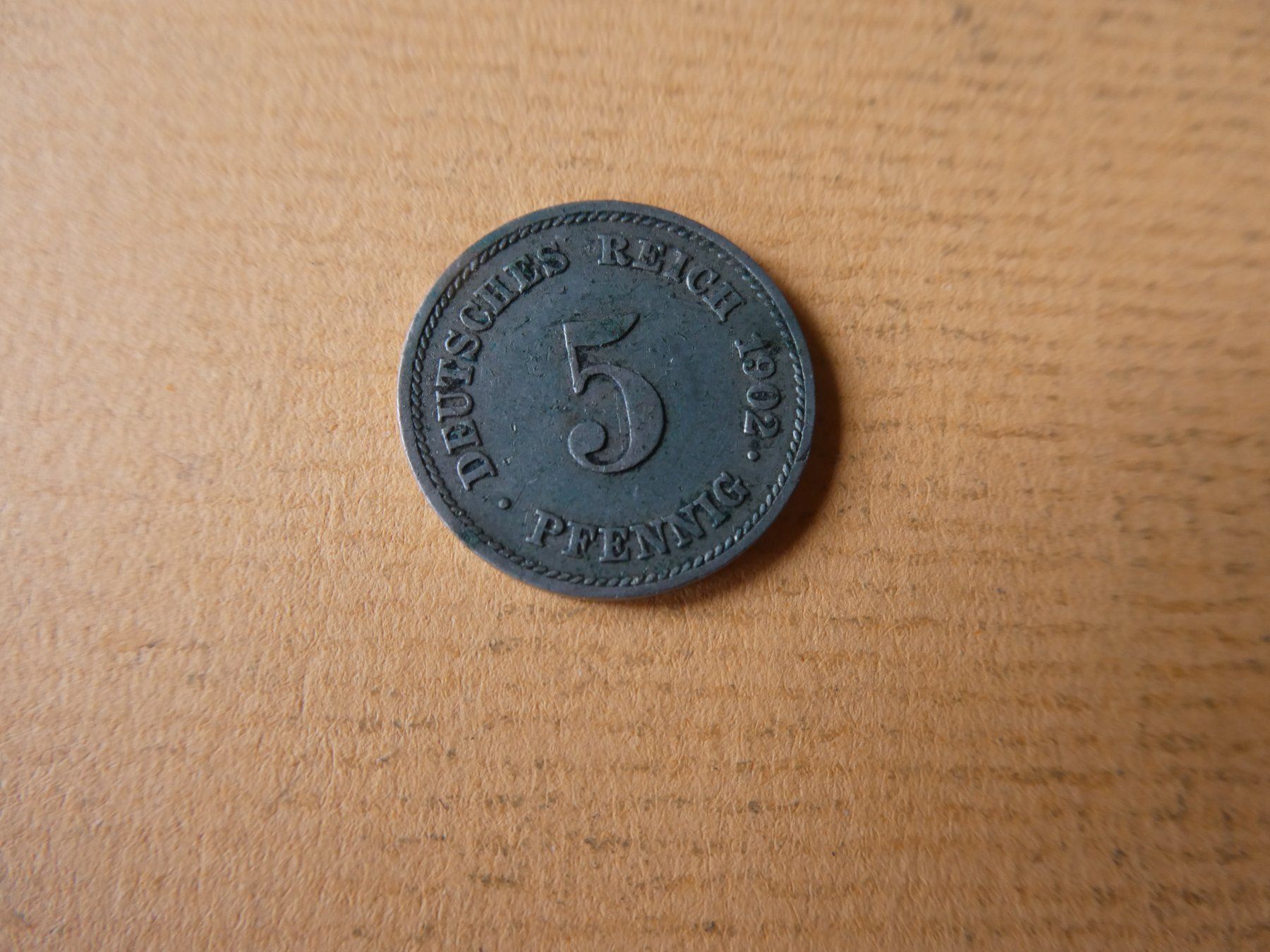 Toutes les monnaies: Dt. Reich 1902 E, 5 Pfennig – D'occasion à Hinterforst par Rohusri