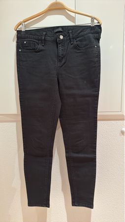 Schwarze Skinny Jeans, Grösse 38