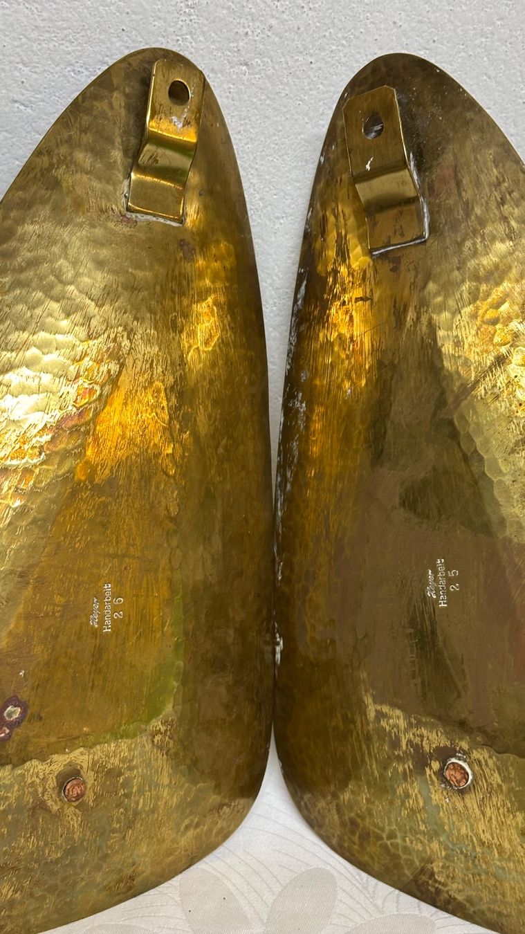 Portacandele: Mid Century Design Brass Wall Sconce Pair – Usato da Zürich venduto da jas_5mwh 5