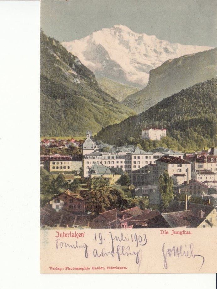 Cartoline postali: Interlaken 1903 – Usato da Bürglen TG venduto da StampGraf