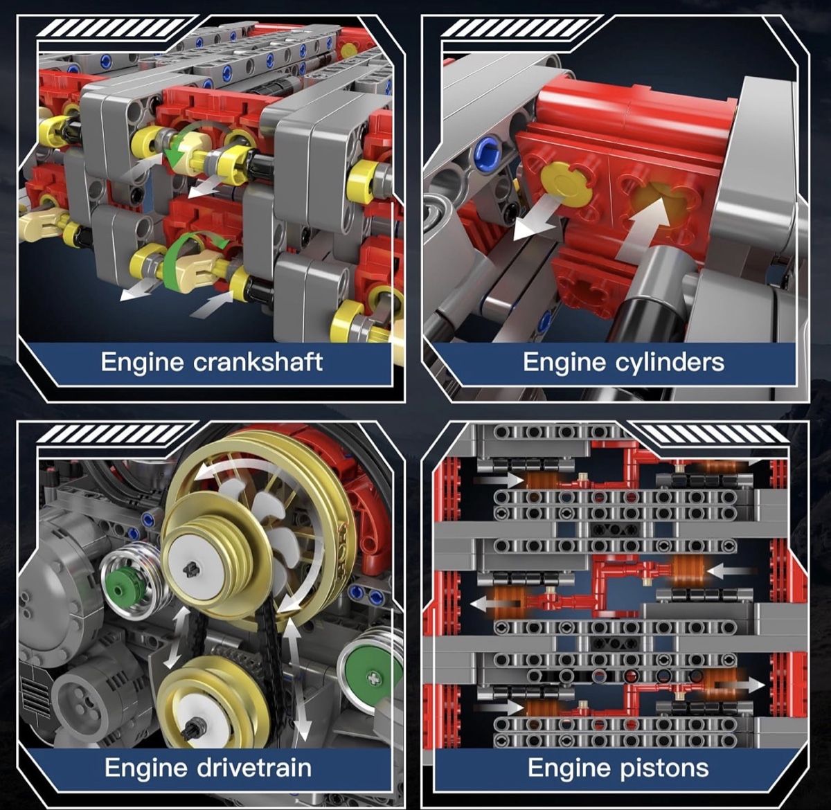 Mould King Kit di costruzioni: Mould King boxer engine building blocks – Nuovo (secondo la descrizione) da Rheinfelden venduto da ProtectYourPrivacy 5