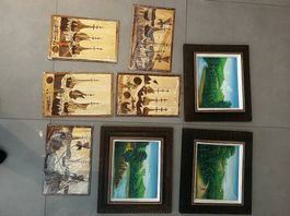 Haitianische Kunst: Original Oelbilder & Bananenblätter 58