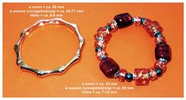1 Armreif + 1 Armband (Modeschmuck) Kunststoff / Metall