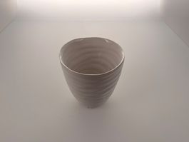 Vase Keramik Weiss gedreht guter Zustand
