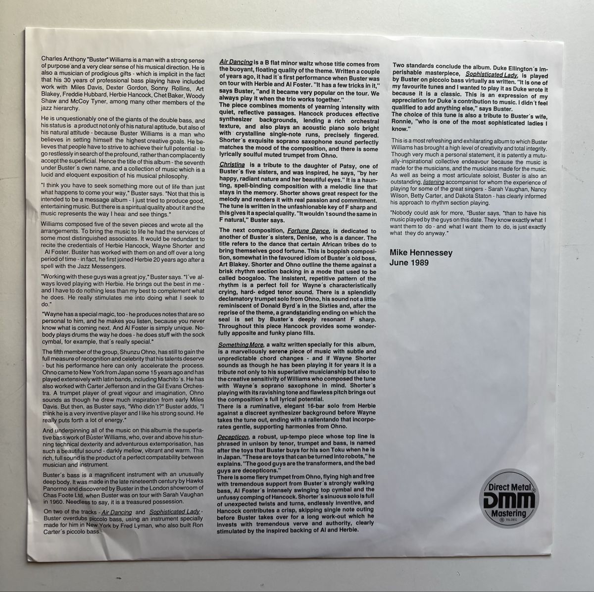 Vinyles: Buster Williams - Something More - LP VG+/VG+ – D'occasion à Neuchâtel par Deivid2 2