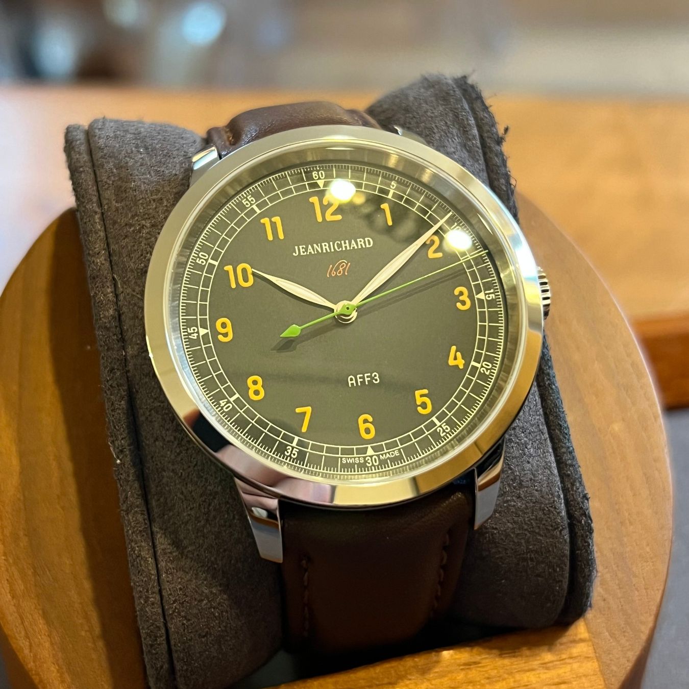 JeanRichard Orologi: JeanRichard 1681 AFF3 Green Dial Automatic 6030 – Usato da Carouge GE venduto da Watchaser 1