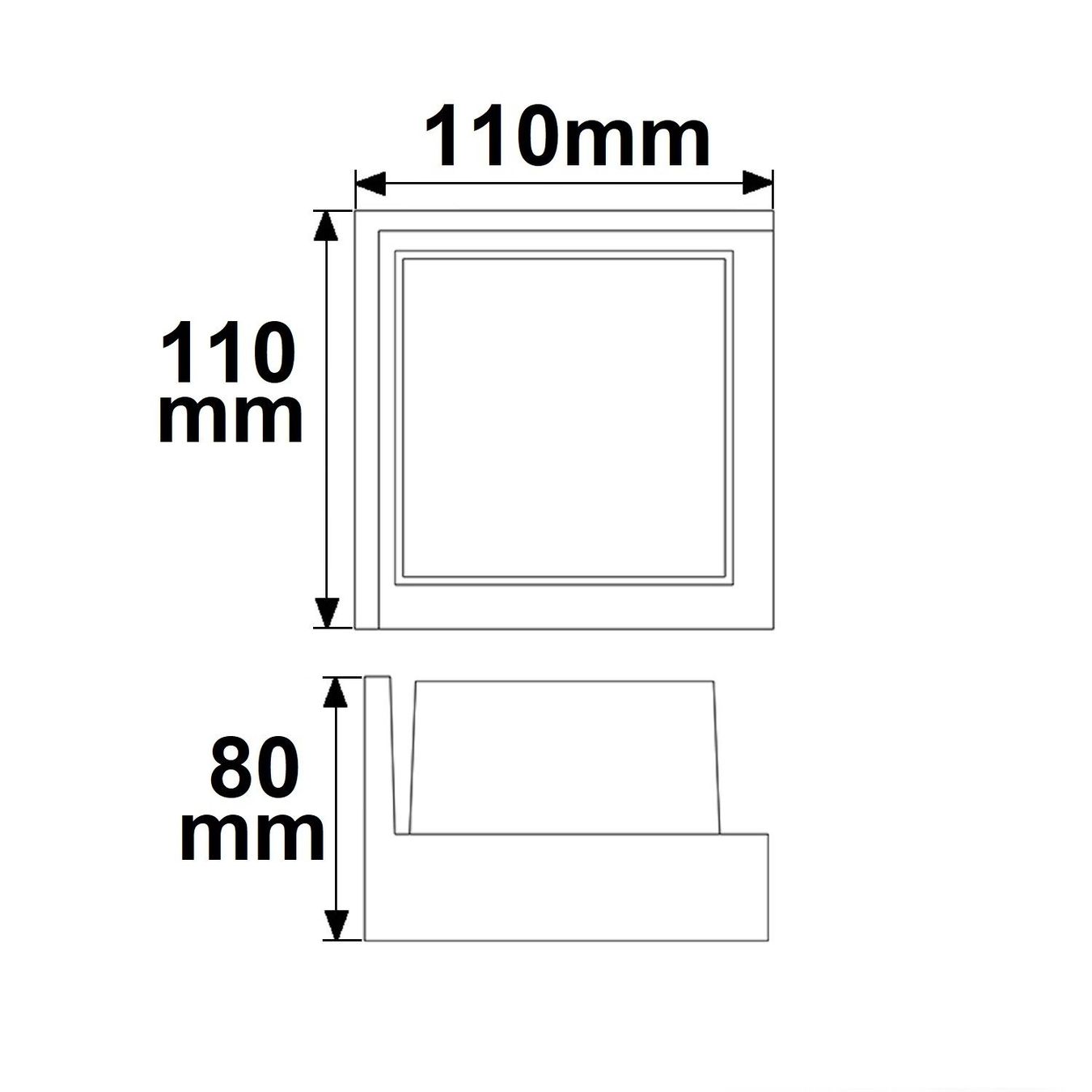 Lampade: LED Aussen Wandleuchte, IP54, 11cm Breit – Nuovo (secondo la descrizione) da Kreuzlingen venduto da Smart-Light 3